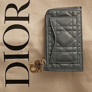 Christian Dior Patent Leather Zipped Card Holder